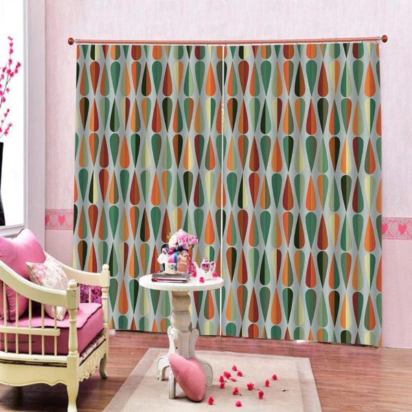 

curtain & drapes custom 3d blackout curtains for living room bedroom digital print water droplets fabric window