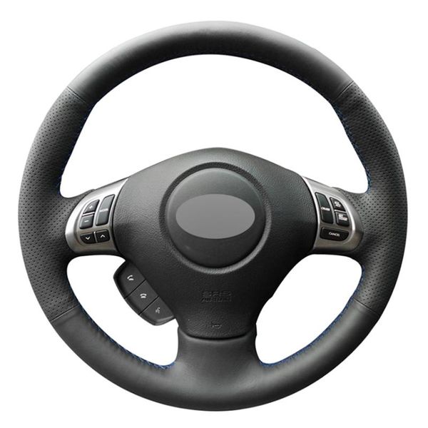 

steering wheel covers black pu faux leather diy car cover for forester 2008-2012 impreza 2008-2011 legacy 2008-2010 exiga 2