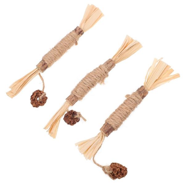 

cat toys 3pcs pet kitten bite chew silvervine stick treats for teeth cleaning