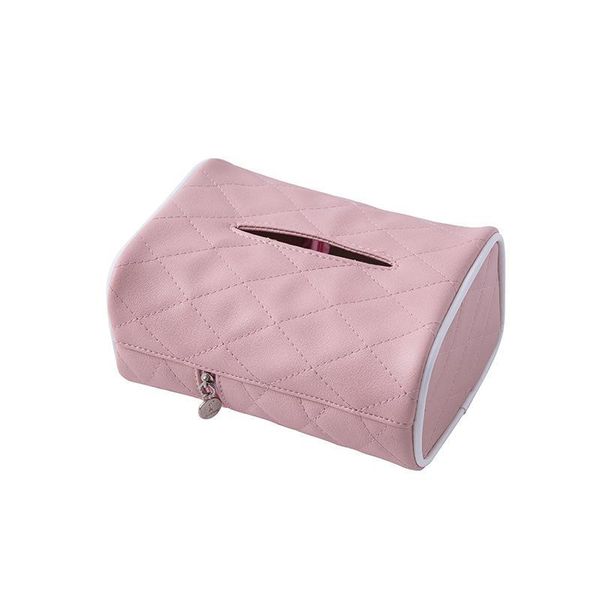 

tissue boxes & napkins argyle pu leather box cover black brown canister storage solid napkin case holder el home car decor
