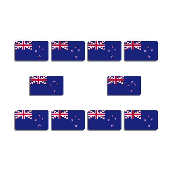 

10pcs/set zealand brooch vintage beautiful flag lapel pin for backpacks hat bag resin badge patriotic trinkets, Gray