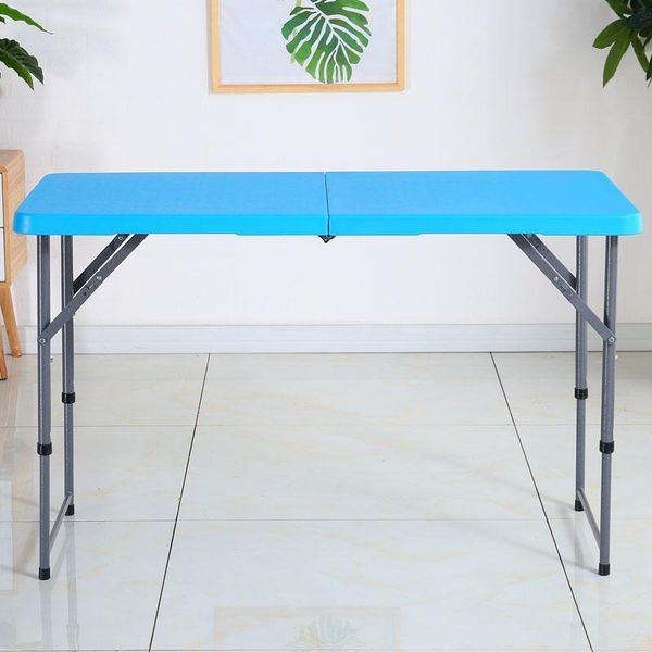 

outdoor stalls folding table simple portable push activity training rectangular home dining camp furniture
