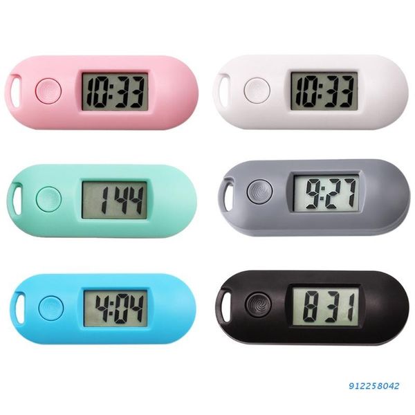 Timers silenciosos mini mini portátil clock eletrônico de relógio de estudante de estudante de estudo Biblioteca de bolso relógio verde Luz de fundo LCD Display