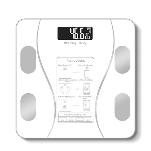 

smart scales electronic bathroom weighing floor scale bluetooth smartphone app weight mangement body fat bmi white black pink