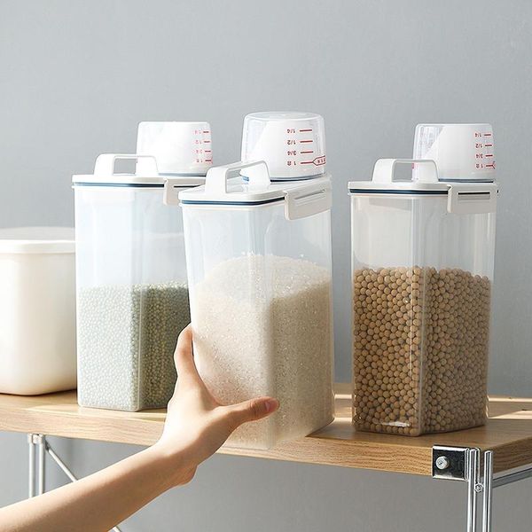 

storage bottles & jars japanese ricer box store meter of household grain tank large kitchen receive a case flour boxes