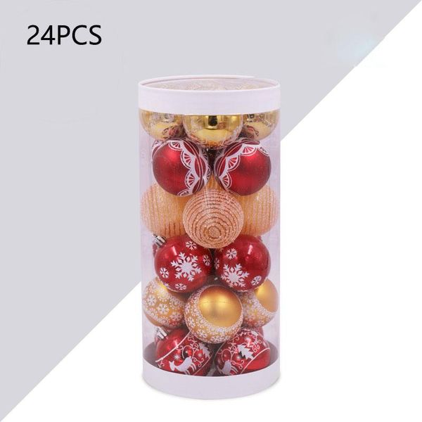 

party decoration 6cm 24pcs christmas balls ornaments shatterproof decorations large hanging pvc tree ball bauble for xmas home