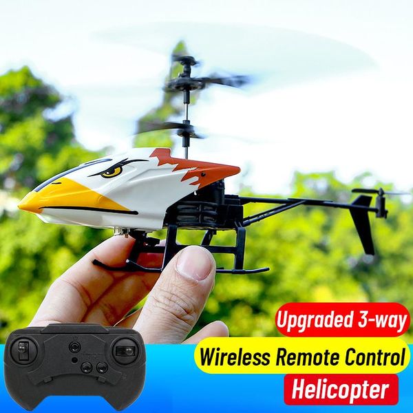 

mini two-channel remote control helicopter anti-collision anti-drop equipped with gyro alloy aircraft infrared sensor for kids drones