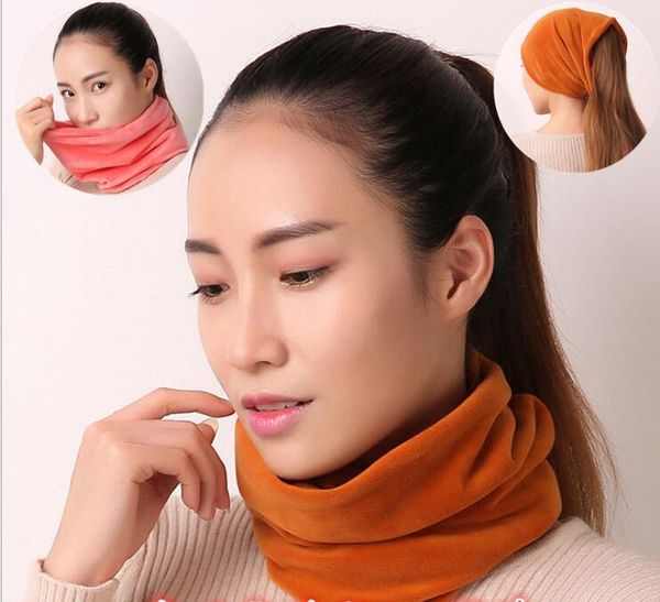 

scarves women ring scarf autumn winter warm soild color tube foulard femme summer retro ladies, Blue;gray