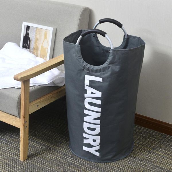 

laundry bags bag foldable hamper durable oxford fabric basket clothes sorter portable storage with alloy handle