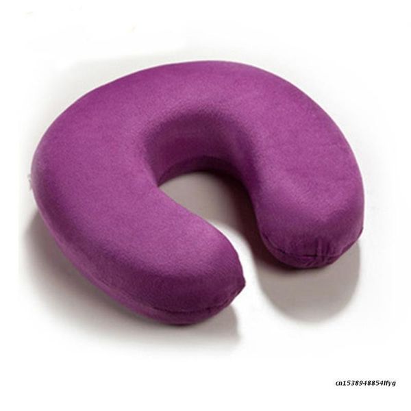 

pillow u shaped travel neck memory foam lightweight portable headrest support plush cushion for airplane chair car home