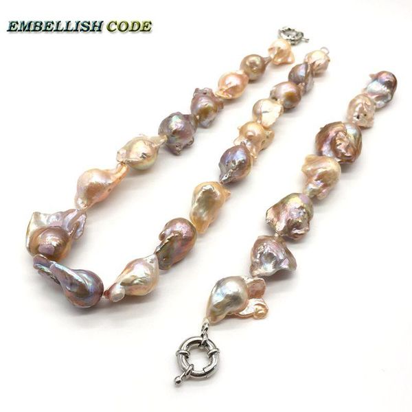 

bracelet, earrings & necklace large huge pearls baroque statement bracelet set mixed nucleated fire ball irregular real natural pearl elegan, Black