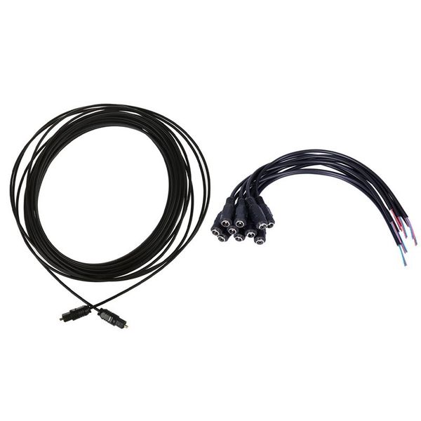 

audio cables & connectors 10m optical optic fiber toslink cable od2.2mm with 10pcs 12v dc power plug female jack connector