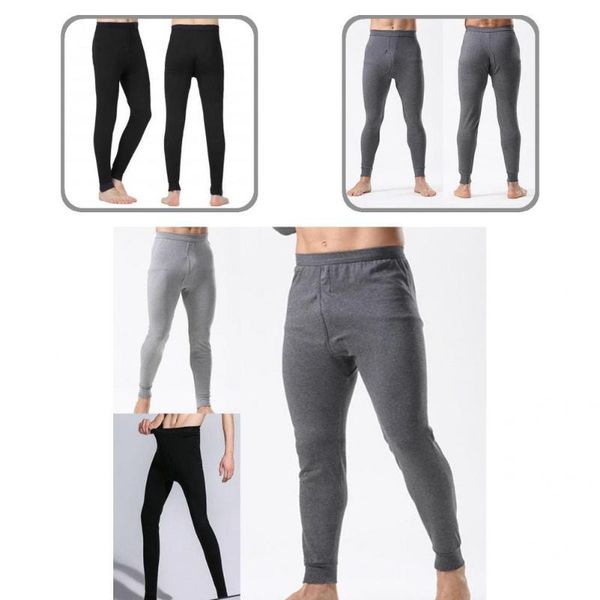 

men's pants base great casual slim warm men for night winter leggings, Black
