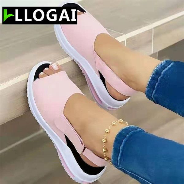 

sandals women's wedges 2021 summer fashion beach casual female platform peep toe shoes outdoor sports sandalias, Black