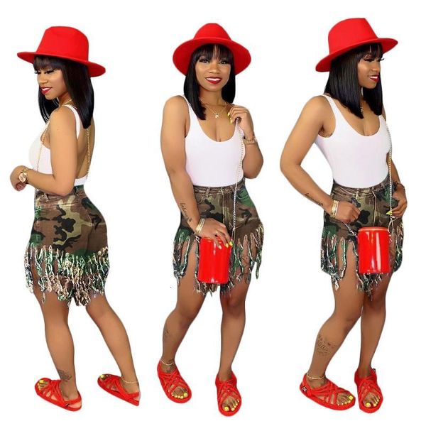 

skirts arrive tassel skirts femme lady high waist mini summer camouflage print ls3644 ejwv, Black