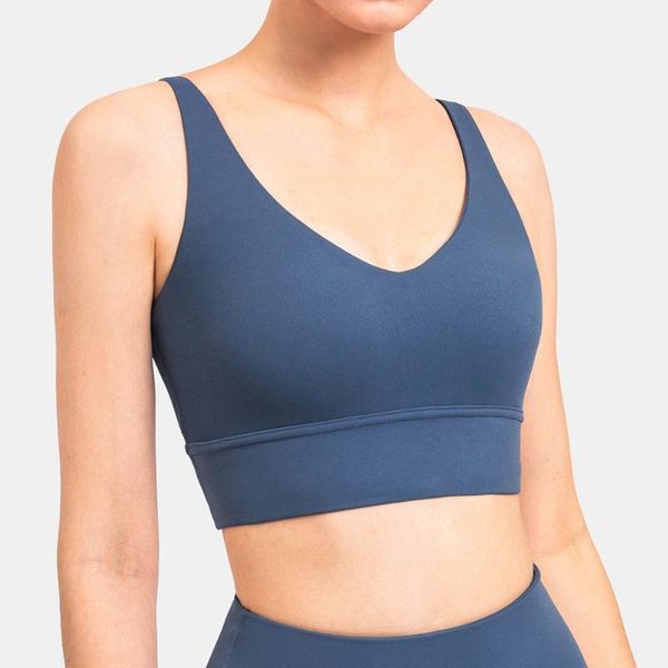 

yoga outfit gym sports underwear no steel ring deep v workout tailored women bralette thin strap bra tubetop