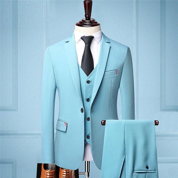 

men's suits & blazers 2021 arrival morning blazer suit sets wedding for men three peices (jacket+pants+vest) custom made black, White;black