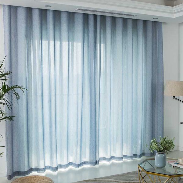 

curtain & drapes modern simple style cotton and linen tulle
