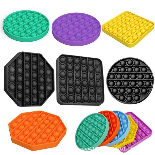 

new rodent killing pioneer children's deskeducational black square and round silicone toys