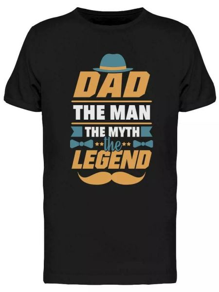 

the man the myth tee men's -image by shutterstock, White;black