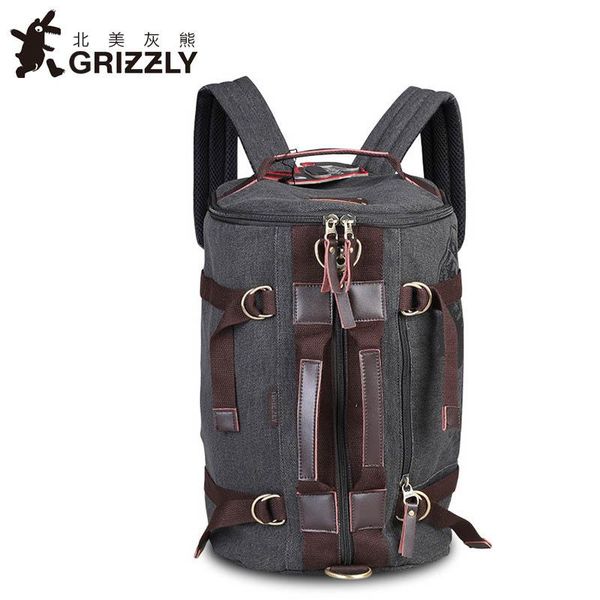 

backpack grizzly men women backpacks casual mochila multifunction big capacity canvas bags rucksack outdoors travel bag for teenager