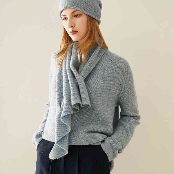 

women's cape the fashion in 2021 is 100% pure cashmere handkerchief, Black