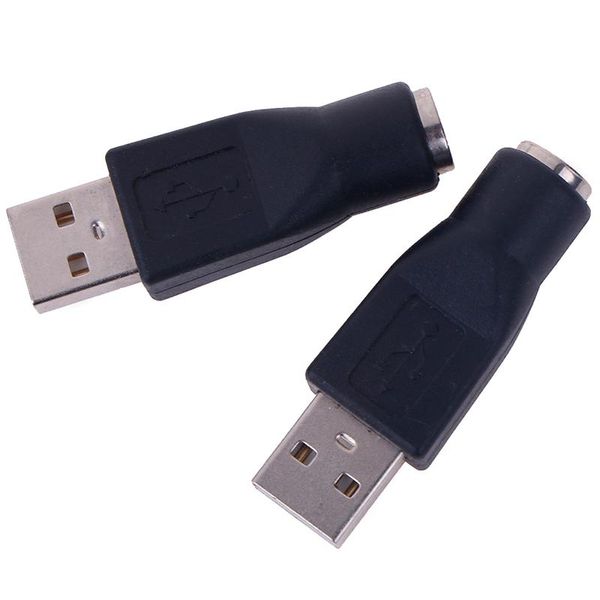 

2pcs ps/2 male to usb female port adapter converter for pc keyboard mouse mice computer cables & connectors
