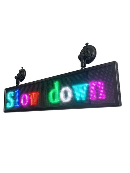 

display p5mm rgb color 12v taxi rear window wifi progam message scrolling sign board advertising running led car