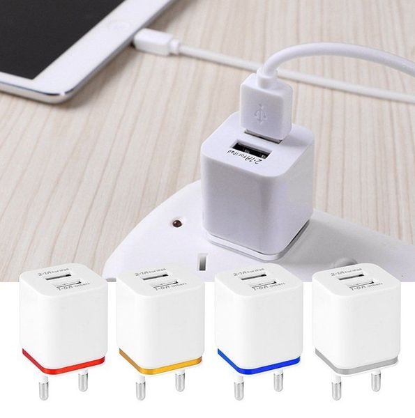 

universal us/eu plug 2 ports usb wall charger portable travel adapter for iphone samsung ipad smart phone