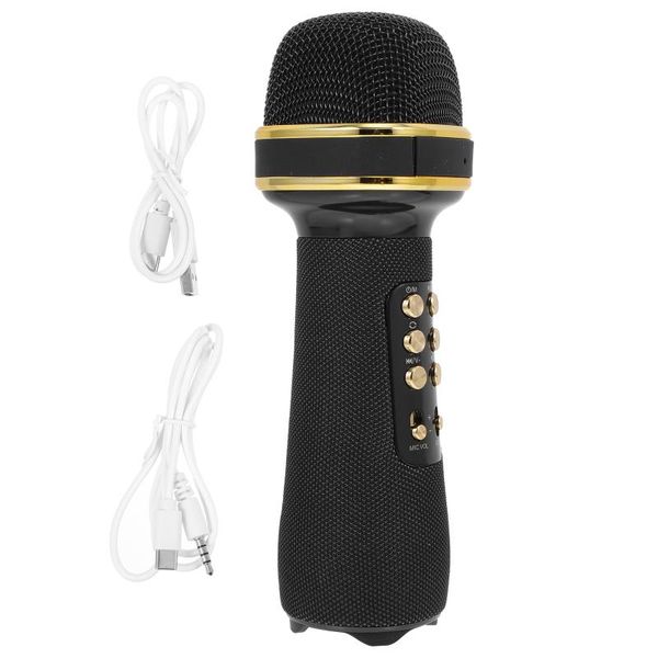 

microphones 1 set multi-function home wireless microphone handheld (black)