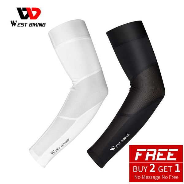 

elbow & knee pads west biking cycling arm sleeves sunscreen anti-uv fishing running basketball warmer outdoor sport fitness compression slee, Black;gray