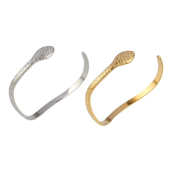 

bangle vintage bracelet opening bracelets for women stainless steel snake cuff charms jewelry, Black