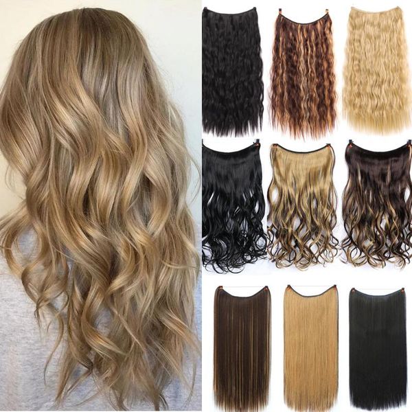 

synthetic wigs lanlan long wavy for women hairstyle in hair heat resistant false pieces headwear, Black