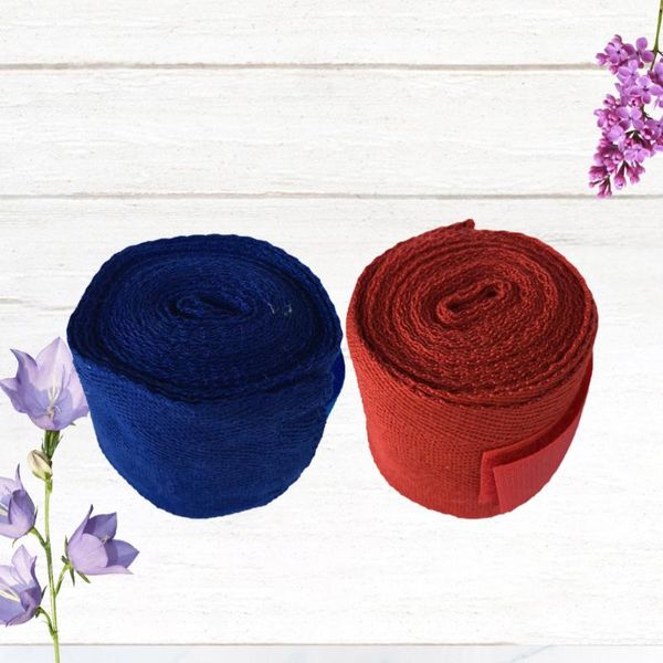 

wrist support 2pcs 2.5m kick boxing wraps bandage cotton taekwondo muay thai fitness straps (red and blue), Black;red