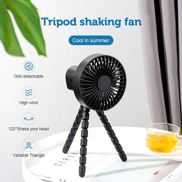 

electric fans 2021 mini portable hanging ocs shape stand adjustable handheld usb charging fan cooler for baby stroller student use