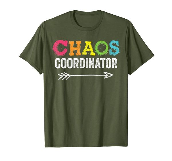 

funny chaos coordinator mom teacher apparel, cool chao day t-shirt, White;black