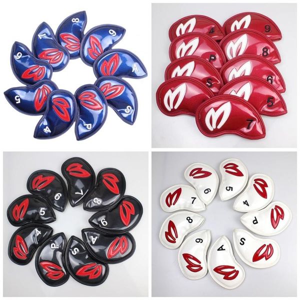 

complete set of clubs 9pcs golf iron cover color deluxe club headcover upscale pu putter leather logo head