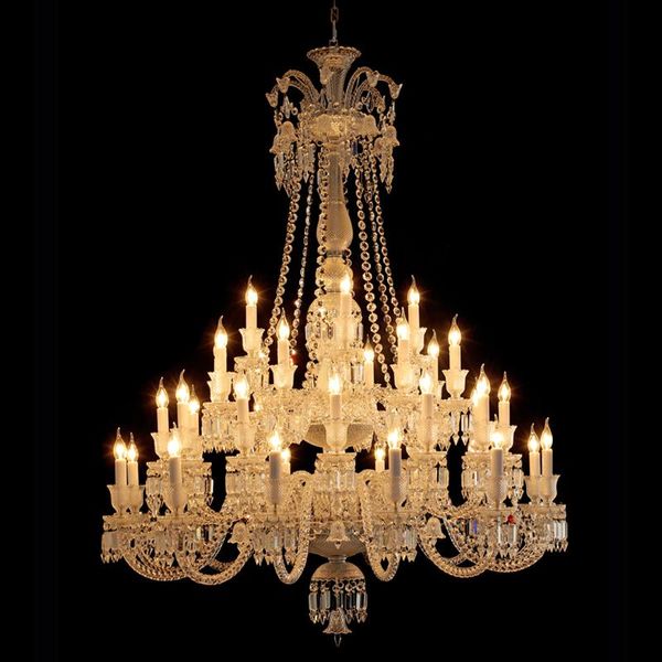 

chandeliers large baccarat crystal chandelier lighting modern de cristal indoor lights hanging lamp 36head