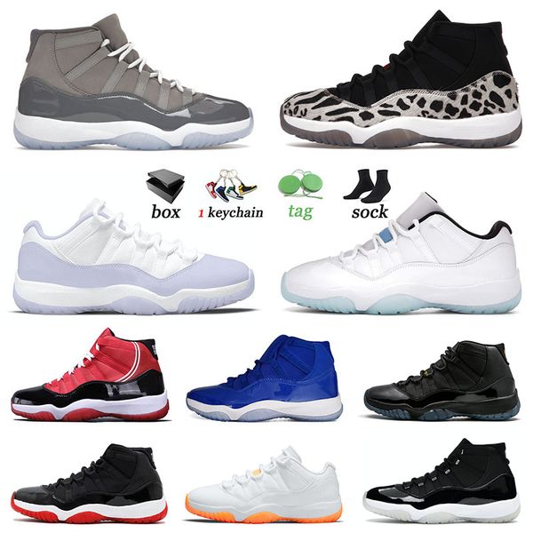 

new arrival jumpman 11 mens womens designer basketball shoes white pure violet 11s xi low cool grey high animal instinct legend blue citrus