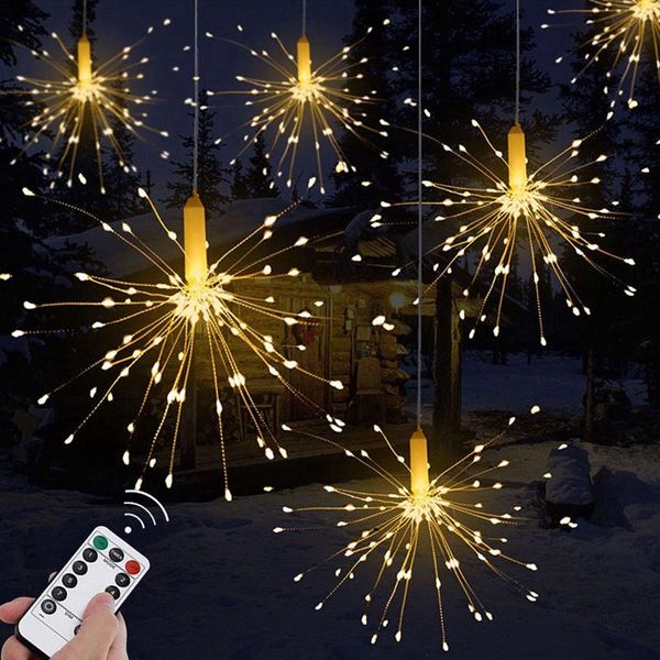

strings 120/180 led christmas rc string lights copper wire waterproof fairy light hanging starburst twinkle dandelion