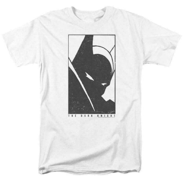 

Batman An Icon Distressed Logo T Shirt Licensed Comic Book Tee White, White;black
