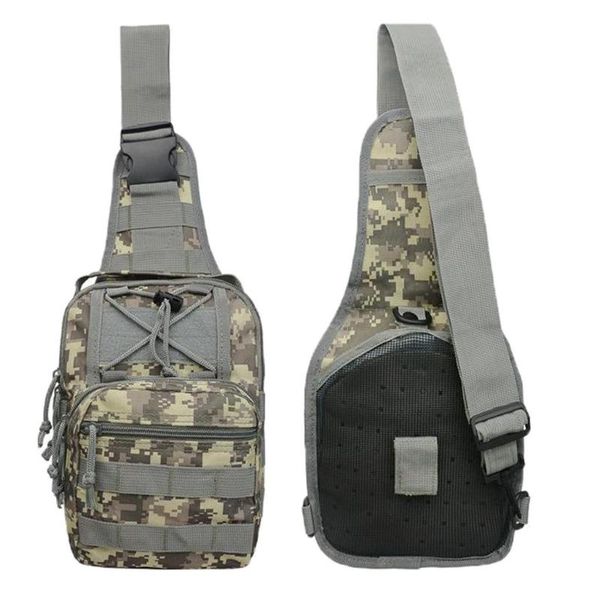 

men tactical shoulder bag outdoor crossbody molle camouflage chest pack waist bags
