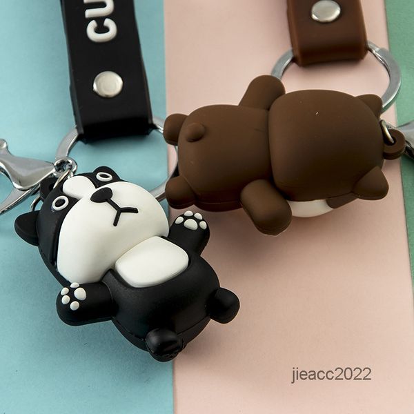 

keys chain mickings hugging bear men's and women's small gift, Silver