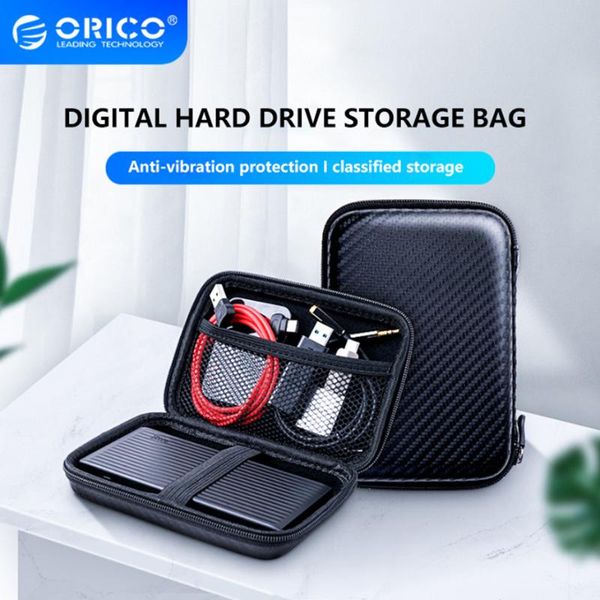 

hubs orico 2.5 hard disk case portable black hdd protection bag for external inch drive earphone u
