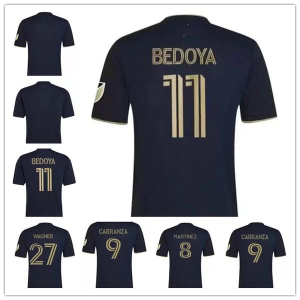 

2022 2023 soccer jersey home monteiro bedoya camisetas de futbol 22 23 aaronson przybylko football shirts uniform, Black;yellow