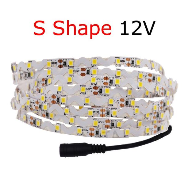 

strips led strip s shape light smd 2835 12v 5m diy sign flexible foldable 60led/m 300 pixels tape string warm cold white red blue green