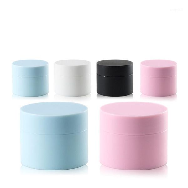 

storage bottles & jars whalesale 20/30ml frost cream container box makeup facial jar empty separate packing refillable pink blue