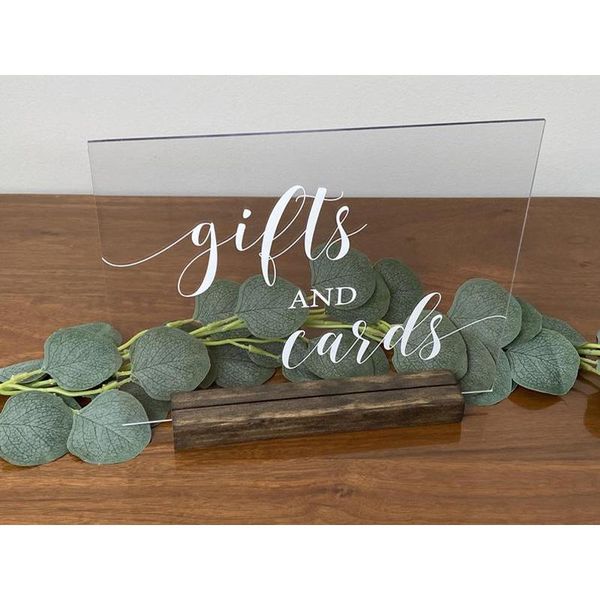 

gifts and cards acrylic sign, wedding sign party decoration