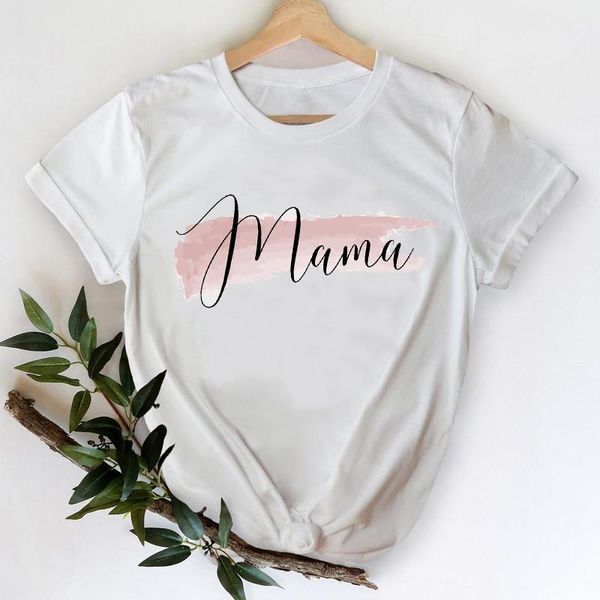 

women's t-shirt t-shirts women lady print female tee letter watercolor sweet mama mom mother love 90s clothes graphic tshirt top, White