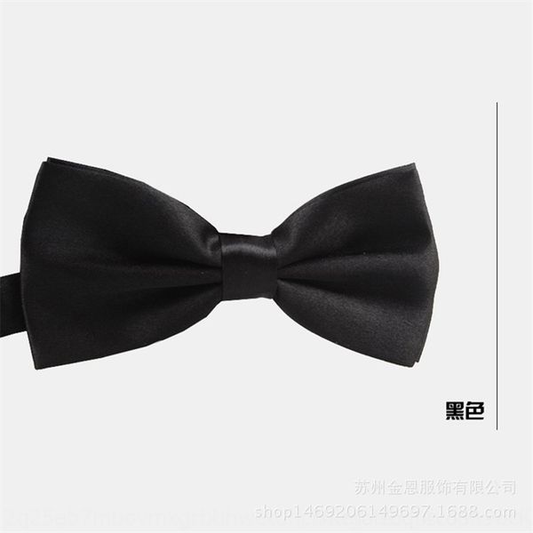 

ozj2 double layer solid color bridegroom bow ties man men's formal business satin bow doub women men's formal business satin tie c, Black;gray